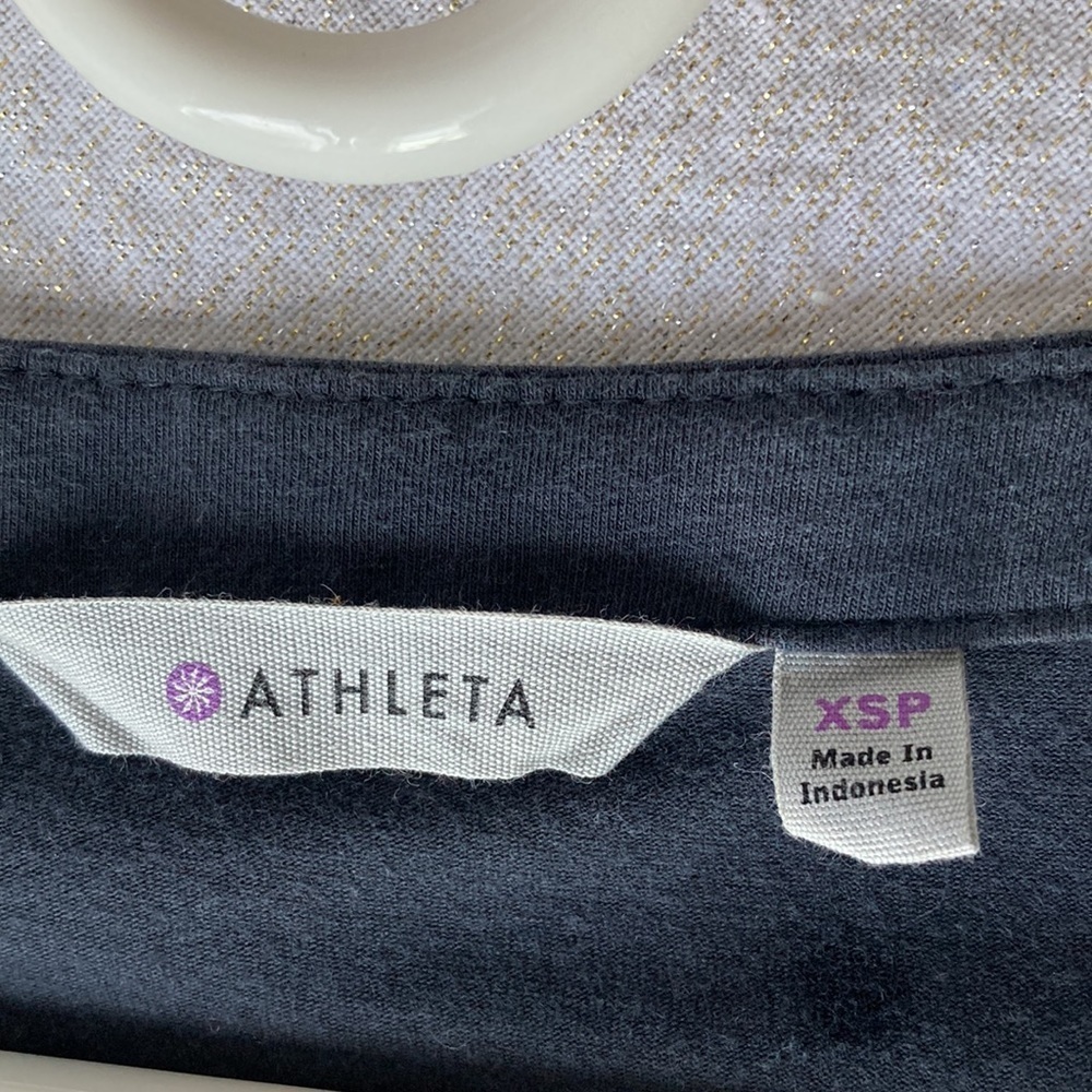 Athleta Black Tulip Ruched Sleeveless Mini Dress Size Petite XS - Picture 5 of 6